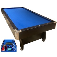 8FT Pool Table Billiards Snooker Table 25mm Table Top With Ball Return & Accessories