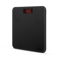 Sleek Black Digital Bathroom Scale