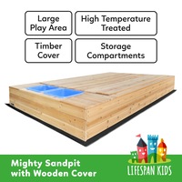 Lifespan Kids Mighty Sandpit with Wooden Cover