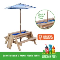 Lifespan Kids Sunrise Sand & Water Table with Umbrella