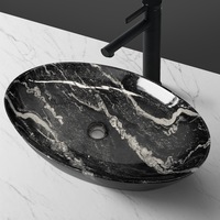 ACA 615x420x140mm Bathroom Oval Above Counter Bench top Ceramic Wash Basin Vanity Sink