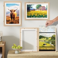 ACA A3 Kids Art Photo Frame Children Drawings Project Wooden Artwork Picture Natural Wood