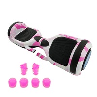 ACA Bluetooth Self Balancing Electric Scooter Kids Flash Wheel Hoverboard Skateboard Pink-camouflage