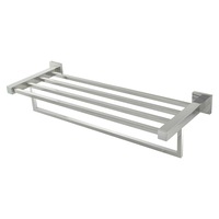 ACA Bathroom Square Towel Shelf Towel Rack Rail Holder Chrome 600mm
