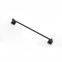 ACA Bathroom Square Single Towel Rack Towel Rail Black 600mm