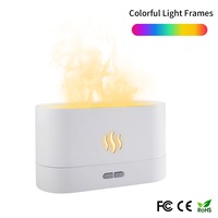 ACA Aroma Air Humidifier Flame Light RGB Ultrasonic Purifier Essential Oil Diffuser 180ml White Halloween Christmas Gift
