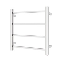 ACA Square Electric Heated Towel Rack Rail Warmer 4 Bar Chrome Stainless Steel SAA
