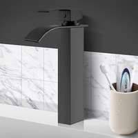 ACA Tall Square Basin Mixer Tap Above Counter Top Brass Bath Faucet Black WELS 6Star 4L/M