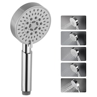 ACA WELS Chrome Round ABS Plastic 5-MODE HandHeld Shower Head Shower Spray