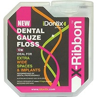 iDontix X-Ribbon Floss Gauze Dispenser- Implant, Braces and Bridge Floss - 12m Dispenser