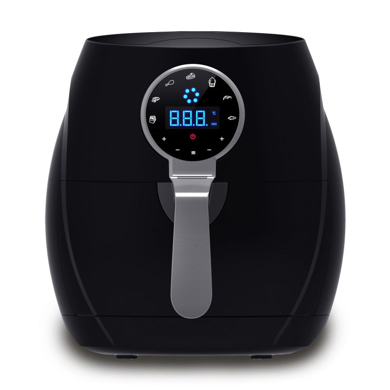 Kitchen Couture Black 5L Digital Air Fryer Low Fat Fast Cooking LCD Touch