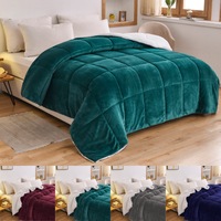 Luxor Teddy Bear Fleece 700GSM Winter Super Warm Quilt Comforter (Made in Aus)