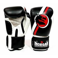 New MORGAN V2 Classic Boxing Gloves BLACK/RED (8-16Oz) Muay Thai Kick Boxing MMA