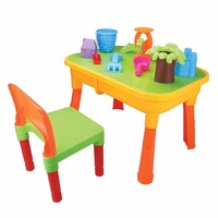 GEM Toys Children's 2-in-1 Sand & Water Table Playset with 18 Accessories