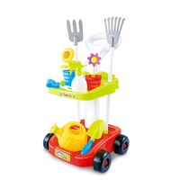 GEM Toys Children's Gardening Trolley Set with Fake Garden Tools for Toddlers