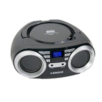 Lenoxx Portable CD Player (Black) 4W Speaker with FM Radio & AUX In