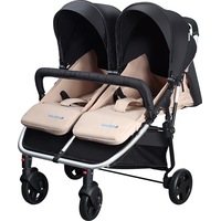 Geminus Duo Twin Pram Double Pram Twin Stroller Tandem New Born Toddler Baby Jogger Grey