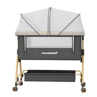 3in1 DOZEE Co-Sleeper Baby Bassinet Cradle Rocker Cot Crib Bedside Adjustable Height W/Mattress & Mosquito Net