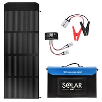 Acemor 12V 300W Portable Foldable Solar Panel Blanket High-Efficiency Monocrystalline with USB Solar Regulator Power Charger