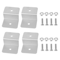 4pcs Z Style Solar Panel Mounting kits Aluminum Alloy Brackets Suit RV Boat Home