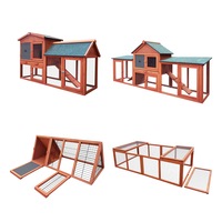 Alopet Rabbit Hutch Chicken Coop Large Hutches House Pet Run Cage Wooden Outdoor