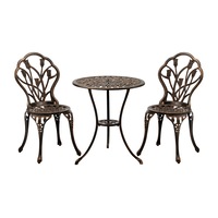 Livsip 3PCS Bistro Outdoor Setting Chairs Table Patio Dining Set Furniture