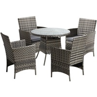Livsip Outdoor Dining Set Table & Chairs 5PCS Patio Furniture Lounge Setting