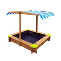 Mazam Kids Sandpit Outdoor Toys Wooden Sandbox Beach Play Box Children Canopy