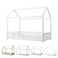 Oikiture Bed Frame Single Wooden Timber House Frame Wood Mattress Base Platform