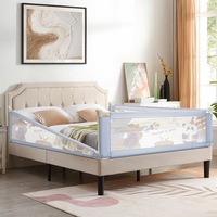 Playpals Baby Bed Rail 200x98CM Height Adjustable Kids Safety Toddler Protect