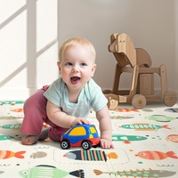 Playpals Kids Play Mat Baby Crawling Double Folding Pad XPE Foam Non-slip Carpet