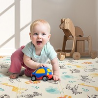 Playpals Kids Play Mat Baby Crawling Folding XPE Foam Double Pad Non-slip Carpet
