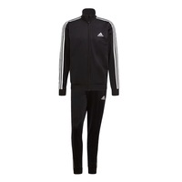 Adidas Mens Essentials 3 Stripes Black/White Tracksuit
