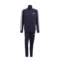 Adidas Mens Essentials 3 Stripes Navy/White Tracksuit