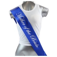 Sashes Hens Sash Party Bridal Electric Blue/Silver - Mother Of The Bride
