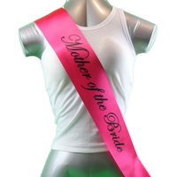 Sashes Hens Sash Party Bridal Hot Pink/Black - Mother Of The Bride