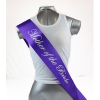 Sashes Hens Sash Party Bridal Purple/Silver - Mother Of The Bride