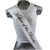 Sashes Hens Sash Party Bridal White/Black - Mother Of The Bride