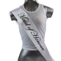 Sashes Hens Sash Party White/Black - Maid Of Honour