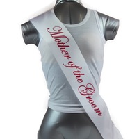 Sashes Hens Sash Party White/Pink - Mother Of The Groom