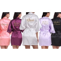 Wedding Robe with Gold Glitter Personalization