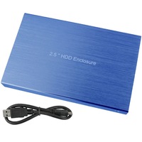 2.5" Portable Hdd Hard Disk Drive Enclosure Usb 3.0 Sata Metal Case Caddy Blue