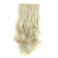 24" Wavy Curly Thick High Synthetic Hair Extension Blonde 7Piece 16Clips
