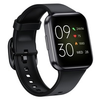 Bluetooth Smart Watch 1.6" TFT 2.5D Touch Screen Temperature Heart Rate Blood Pressure BT 5.0 - Black