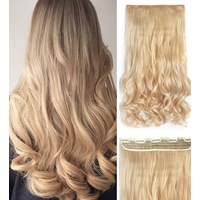 Medium Blonde 22" High Grade Synthetic Hair Clip-In Hair Extension 5 Clips