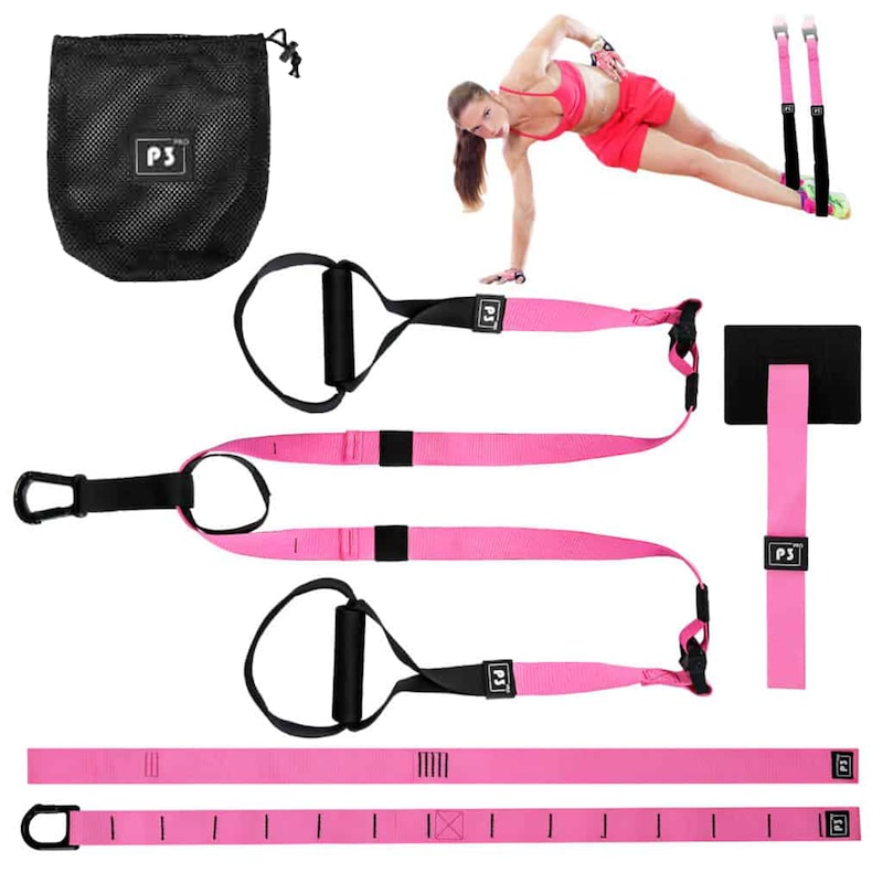 Resistance Trainer Band Set Muscle Training Suspension Band Belt Boxing Pilates Home Gym Fitness P3 Pro TODO