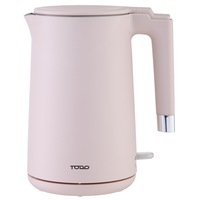 TODO 1.7L Electric Cordless Kettle Stainless Steel SUS304 Inner Jug - Pink