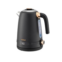 TODO 1.7L Stainless Steel Cordless Kettle Keep Warm Electric Led Water Jug - Black