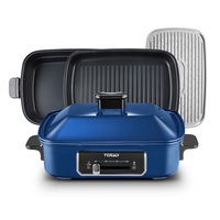 TODO 1400W 3-in-1 Electric Multifunction Cooking Pot BBQ Grill Pan Hot Pot