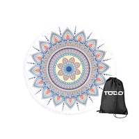 TODO Luxury Thick Microfiber Round Beach Towel Throw Rug Ttowel Tribal Flower